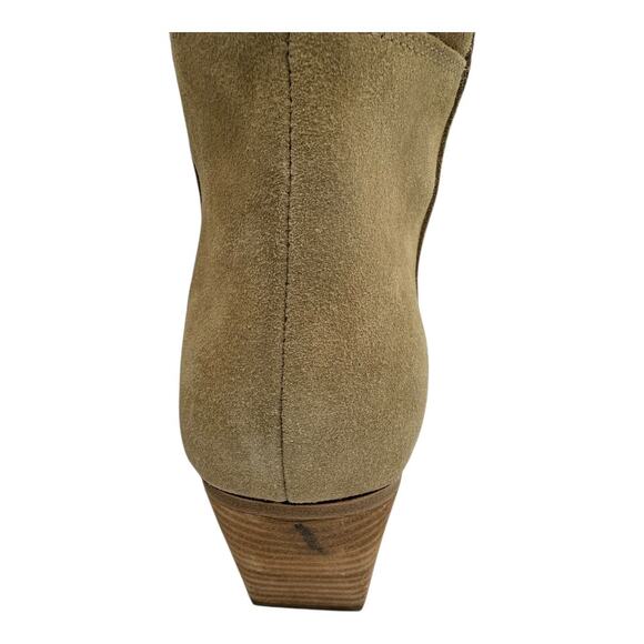 NWT Marc Fisher Tan Suede Tarrie Block Heel Boot Size 10 (Some Blemishes) - Picture 7 of 13